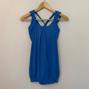 Lululemon cross back tank top with bra size 2
